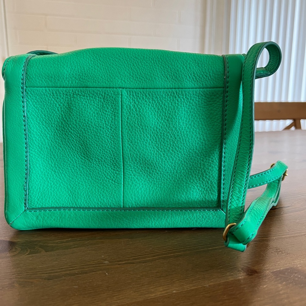 J.Crew Tillary Bright Green Leather Crossbody - Picture 2 of 4